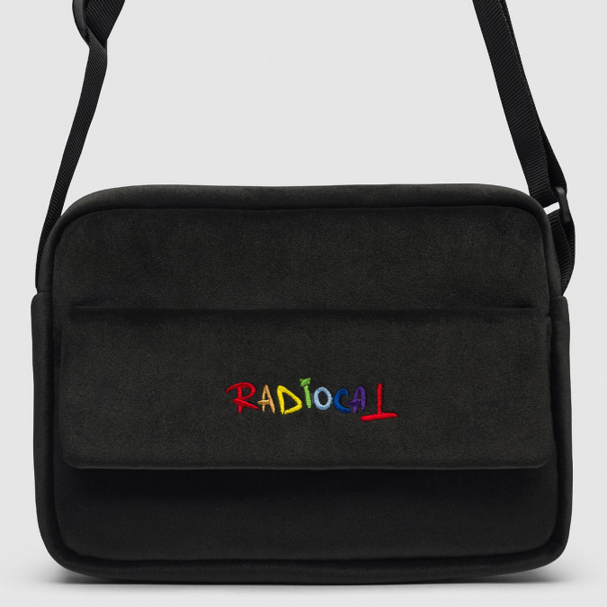 Месенджер велюр чорний "Rainbow" Radiocat