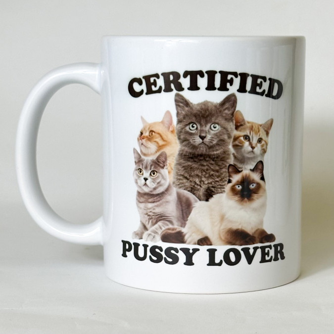 Чашка "Certified Pussy Lover" 330 мл Кіт.Дарує