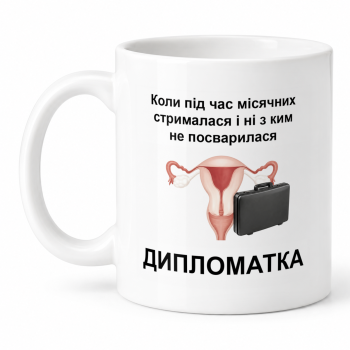 Чашка "Дипломатка" 330 мл Кіт.Дарує