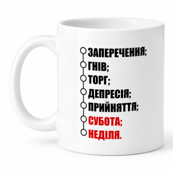 Чашка "Заперечення гнів субота" 330 мл Кіт.Дарує