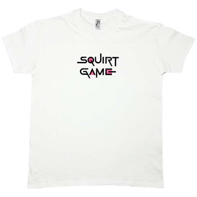 Футболка белая "Squirt Game" Кіт.Дарує