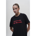 Футболка черная "Small boobs, big dreams" Кіт.Дарує