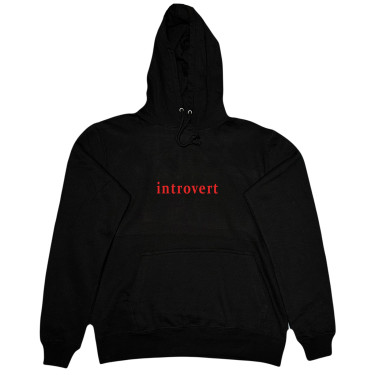 Худи черная "Introvert" Кіт.Дарує