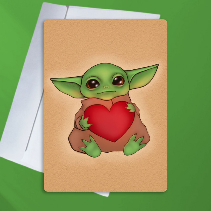Листівка "Дитя Грогу" (Baby Yoda)