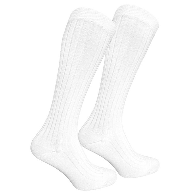 Гольфы высокие белые однотонные Blankful