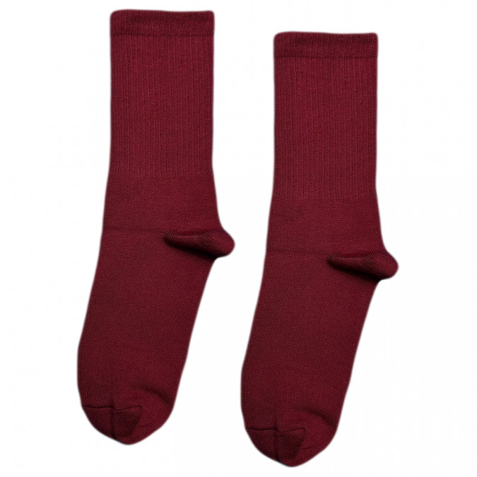 Носки бордовые однотонные Blankful