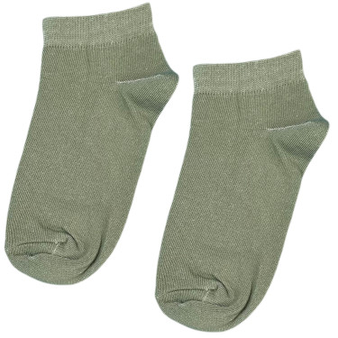 Носки короткие оливковые однотонные Blankful