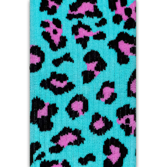 Носки розово-бирюзовые "Leopard Ultra" CEH