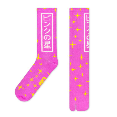 Носки таби розовые "Pink Star" CEH