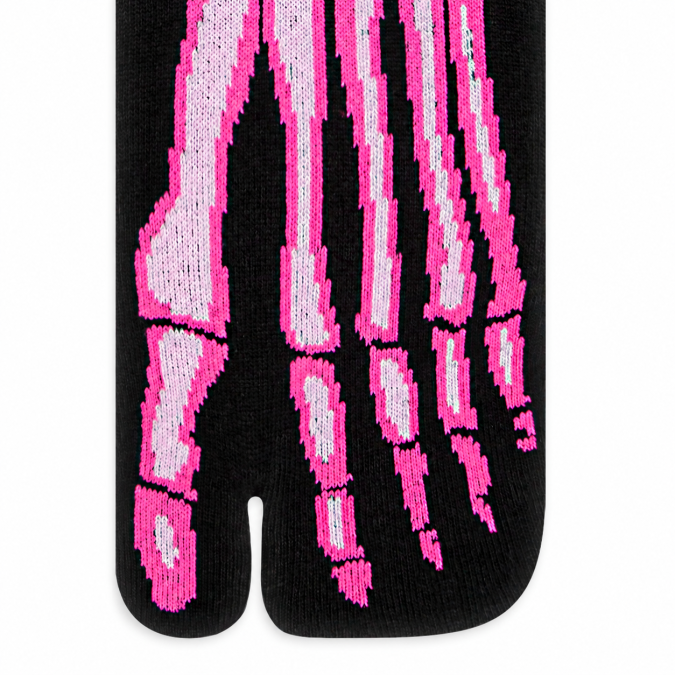 Шкарпетки табі чорні "X-ray Pink" CEH