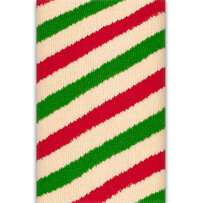 Носки бело-зеленые теплые махровые "Christmas Candy" CEH