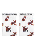 Шкарпетки білі "Чихуахуа" NOSKAR