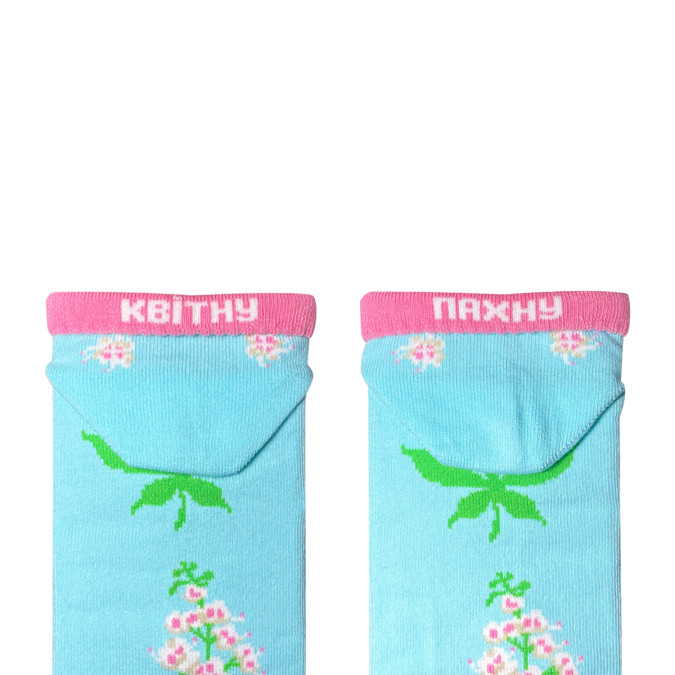 Носки голубые "Цветение Каштанов" короткие NOSKAR