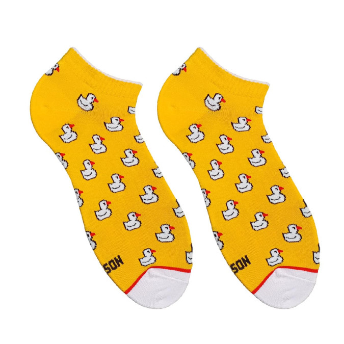 Шкарпетки жовті "Happy Ducks" короткі NOSKAR