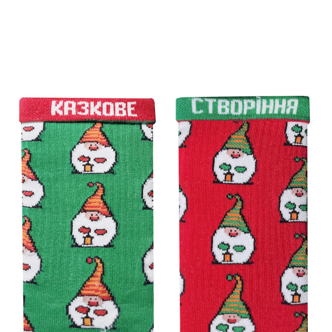 Шкарпетки червоно-зелені "Казкові Гноми" NOSKAR