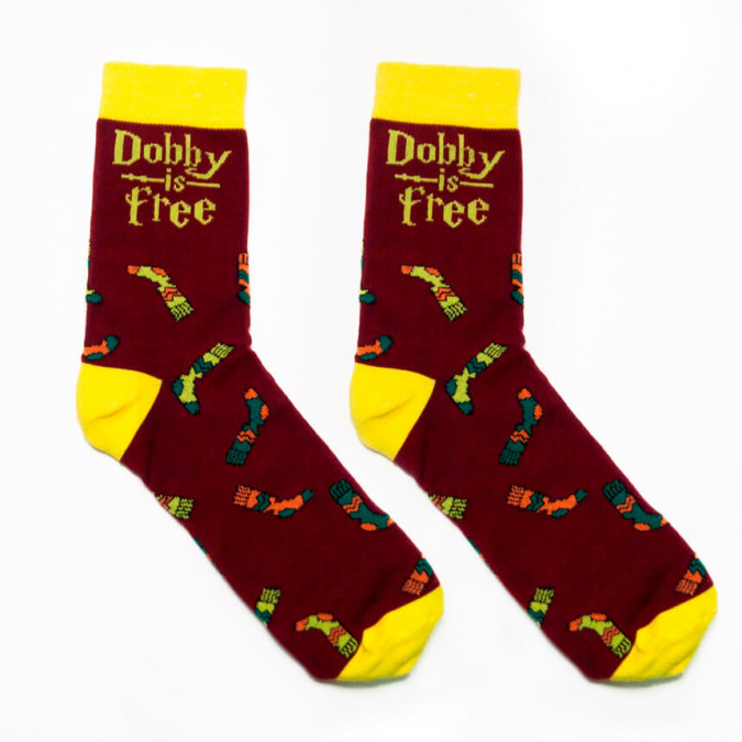 Носки бордо "Dobby is free" (Добби свободен) Just Cover
