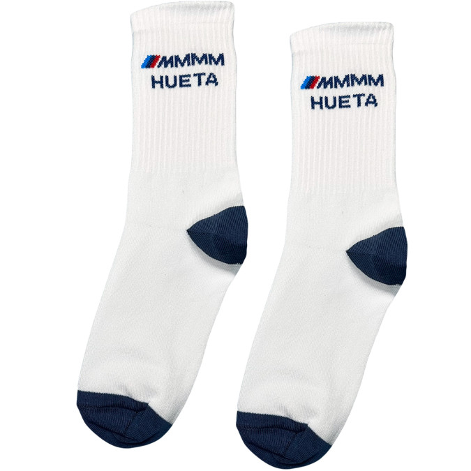 Носки белые "MMM HUETA" Кіт.Дарує