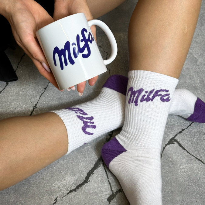 Набор чашка и носки "Milfa"