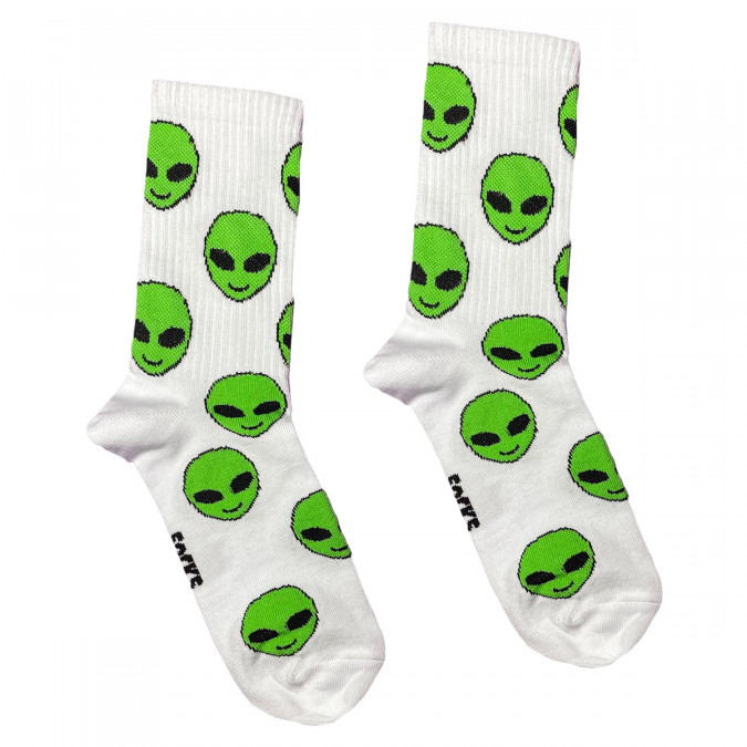 Шкарпетки білі "Прибульці" Socksstar