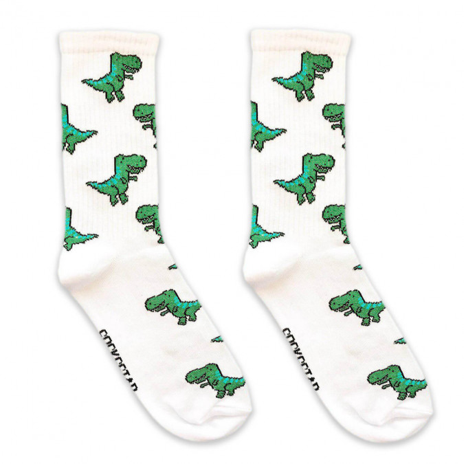 Шкарпетки білі "Тиранозавр" Socksstar