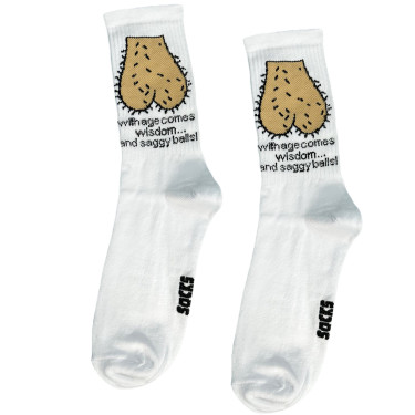 Шкарпетки білі "Saggy Balls" Socksstar