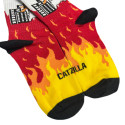 Носки белые с огнём "Catzilla" Sunny Focks