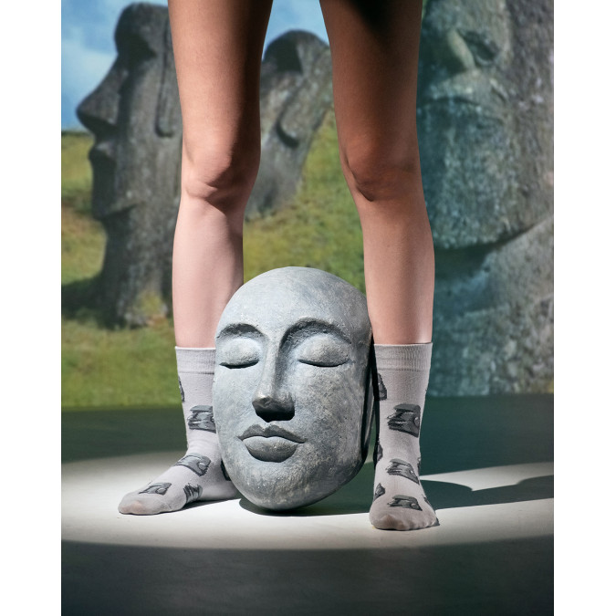 Шкарпетки сірі "Stone Face" Sunny Focks