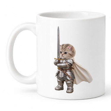 Чашка "Котик-лицар (Knight Kitten)" 330 мл Кіт.Дарує