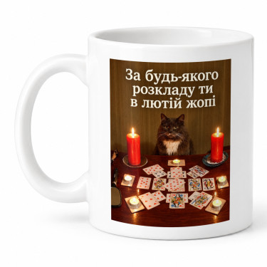 Чашка "За будь-якого розкладу" 330 мл Кіт.Дарує